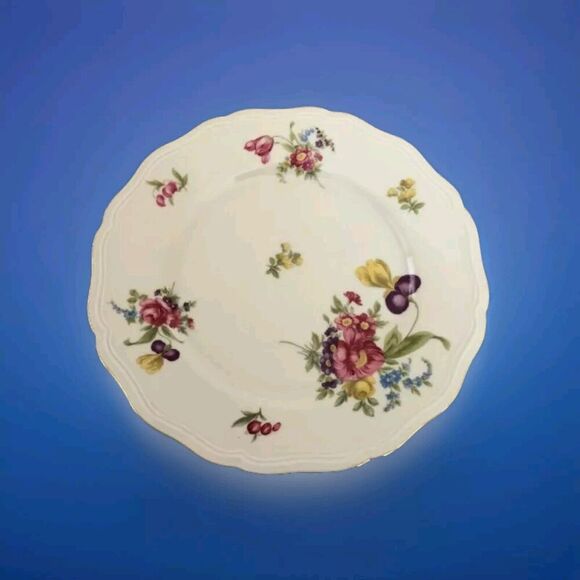 Johann Haviland Floral Chippendale Dresden Gold DINNER PLATES 10 Available - Picture 1 of 3